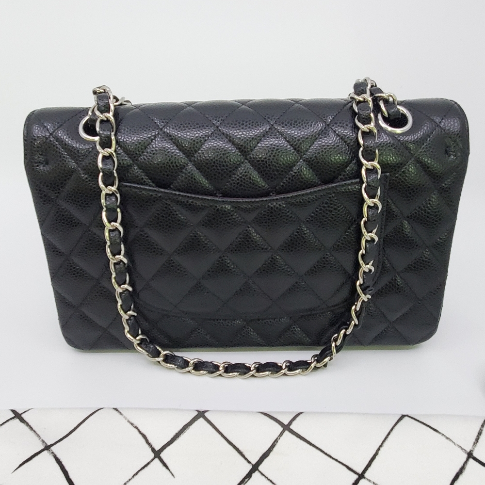 Chanel Medium Double Flap Classic Cavier - Picture 5 of 16